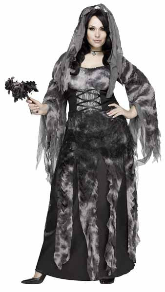 Cemetery Bride Women's Plus Size Costume, 16W to 20W