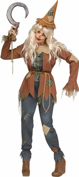 Women's Scary Crow Adult Costume, Small/Medium