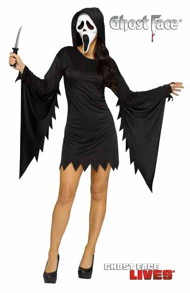 Glamour Ghost Face Adult Costume, Size 2-8