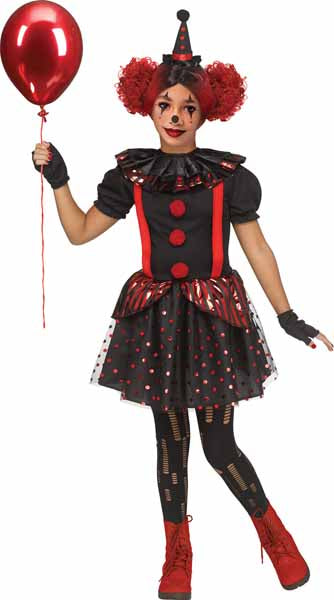 Chrome Clown Child Costume, XL