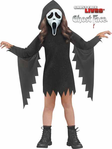 Glitter Ghost Face Toddler Costume, Large 3T/4T