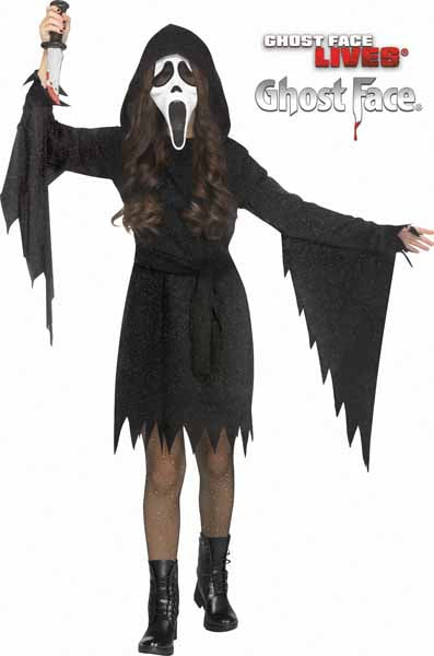 Glitter Ghost Face Child Costume, Small 4/6