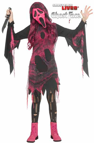 Pink Gauze Ghostface Child Costume, Size 8/10