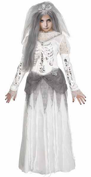 Ghostly Bride Girls' Costume, Small 4/6