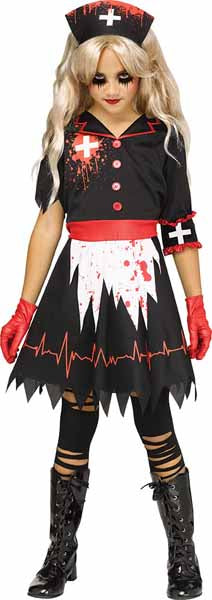 NOT SO NICE NURSE CHILD COSTUME 12-14