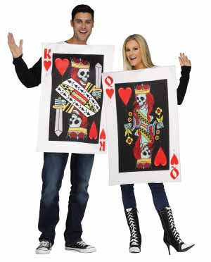 King & Queen of Hearts Adult Couples Costume Set