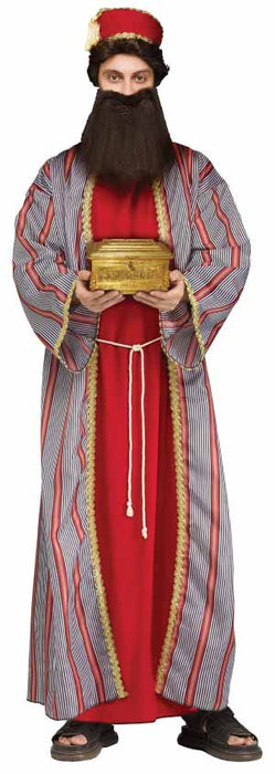 Red Wise Man Adult Costume with Hat and Belt