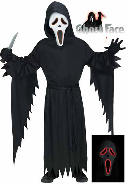 Ghost Face Light-Up Child Costume, Large 12-14