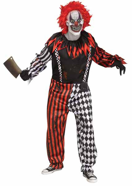 Adult Freak Show Clown Costume with Lights and Sound