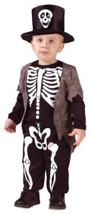 Happy Skeleton Toddler Costume with Hat, Large 3T-4T