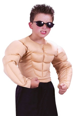 Children's Padded Muscle Costume Shirt, Medium 8-10
