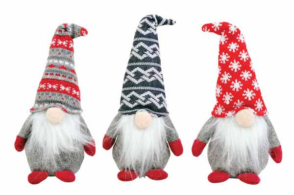 10.5-Inch Red Snowflake Gnome Buddies Hat