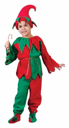 Child Christmas Elf Costume Set, Size 8-10