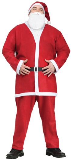 Red Pub Crawl Santa Suit, Adult Plus Size 50-54