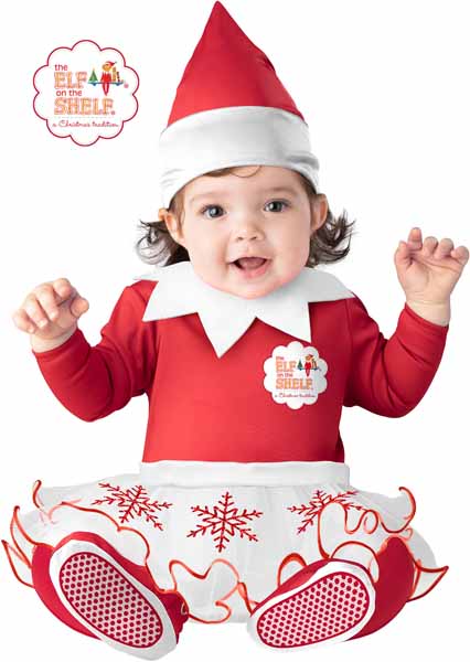 Baby Girl Christmas Elf Costume, 12 to 18 Months
