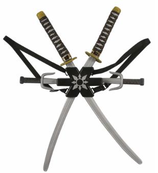 Ninja Double Sword Costume Accessory Set
