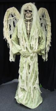72-Inch Standing Winged Reaper Halloween Decoration, Assorted Colour