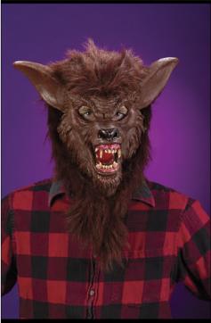 Ferocious Fangs Brown Werewolf Mask