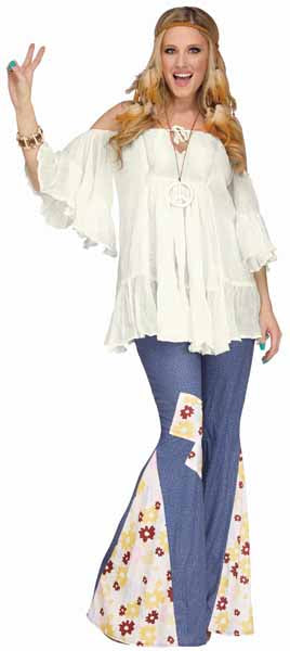 Women's Off-White Hippie Gauze Costume Top