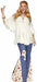 Women's Off-White Hippie Gauze Costume Top