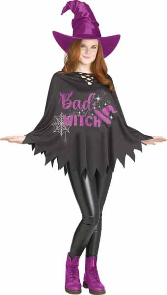 Bad Witch Adult Costume Poncho, One Size