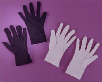 White Nylon Costume Gloves