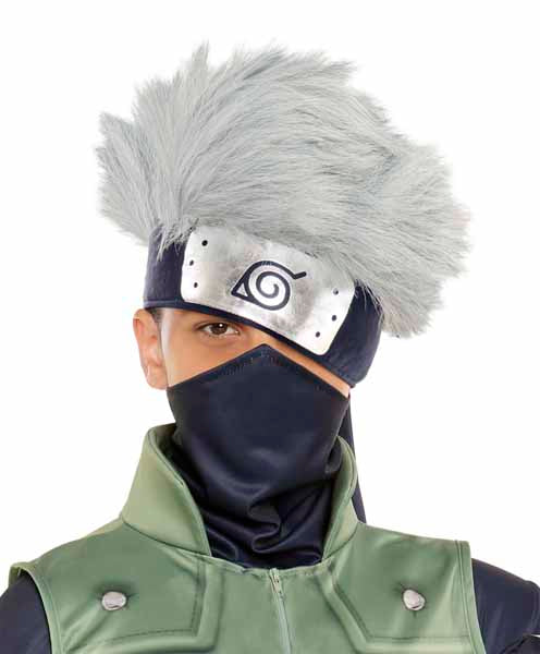 Naruto Kakashi Youth Leaf Headband with Hair