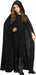 Children's Black Hooded Velour Cape, One Size