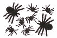 Black Fuzzy Spider Family Halloween Decorations, 8 Pack