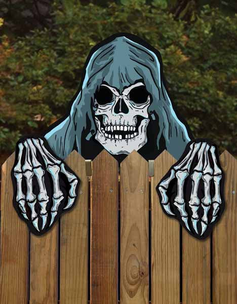 Reaper Faces Halloween Fence Decoration