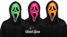 Fluorescent Orange Ghost Face Mask