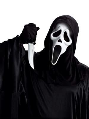 Ghost Face Mask & Plastic Knife Set