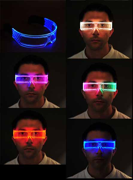 LED Cyber Visor with 3 Light Modes