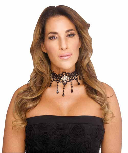 Black Lace & Pearl Choker