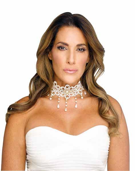 White Lace & Pearl Choker