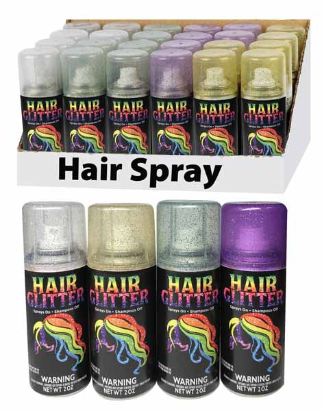 Fun World Glitter Hair Spray, Assorted Colors