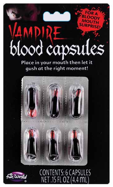 Fun World Liquid Blood Capsules, 6 Pack
