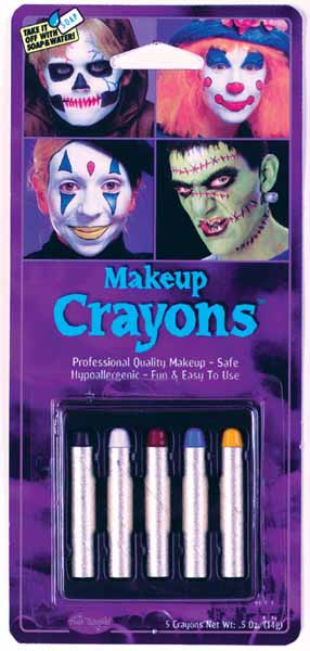 Festive Colour Makeup Crayons, 5-Pack