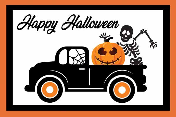 Happy Halloween Truck Door Mat