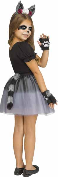 Glitter Raccoon Girl Instant Costume Kit