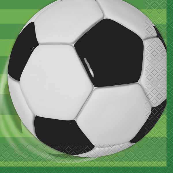 3D soccer luncheon napkins for a soccer birthday party