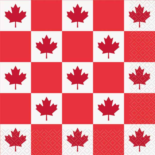 Canada Day Luncheon Napkins, 16 Pack