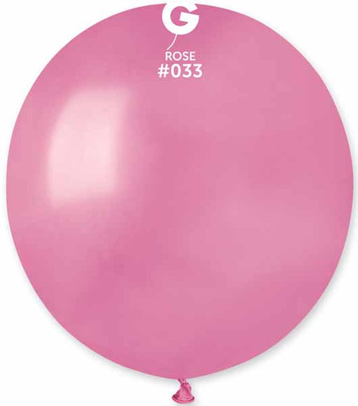 Gemar 19-Inch Metallic Rose #033 Latex Balloons, 25 Count
