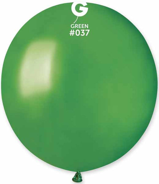 Gemar 19" Metallic Green #037 Latex Balloons, 25 Count