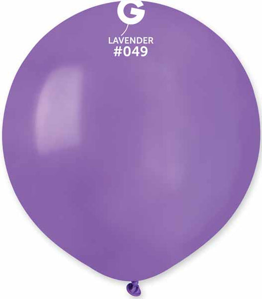 Gemar 19 Inch Lavender #049 Latex Balloons, 25 Pack