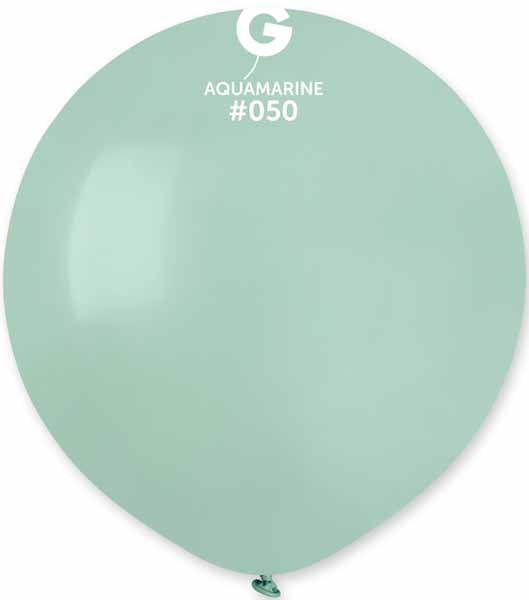 Gemar 19 Inch Aquamarine Latex Balloons, 25 Pack