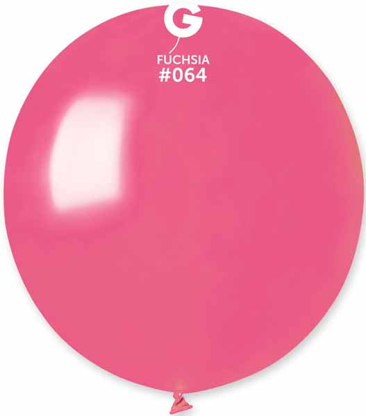 Gemar 19" Metallic Fuchsia #064 Latex Balloons, 25 Count
