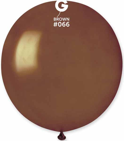 Gemar 19-Inch Metallic Brown Latex Balloons #066, 25 Count