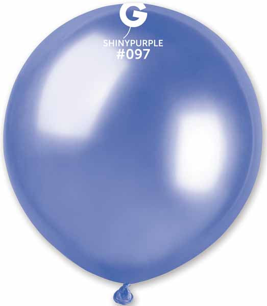 Gemar 19" Shiny Purple #097 Latex Balloons, 25 Count