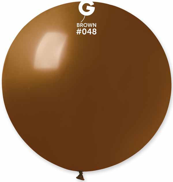 Gemar 31" Brown #048 Latex Balloon, 1 Count